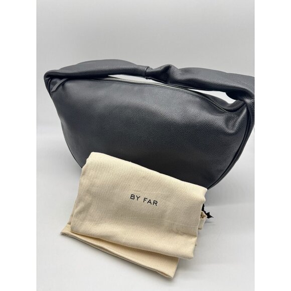 BY FAR Maxi Cush 100% cowhide leather large shoulder bag + Dust bag BLACK - Picture 10 of 11